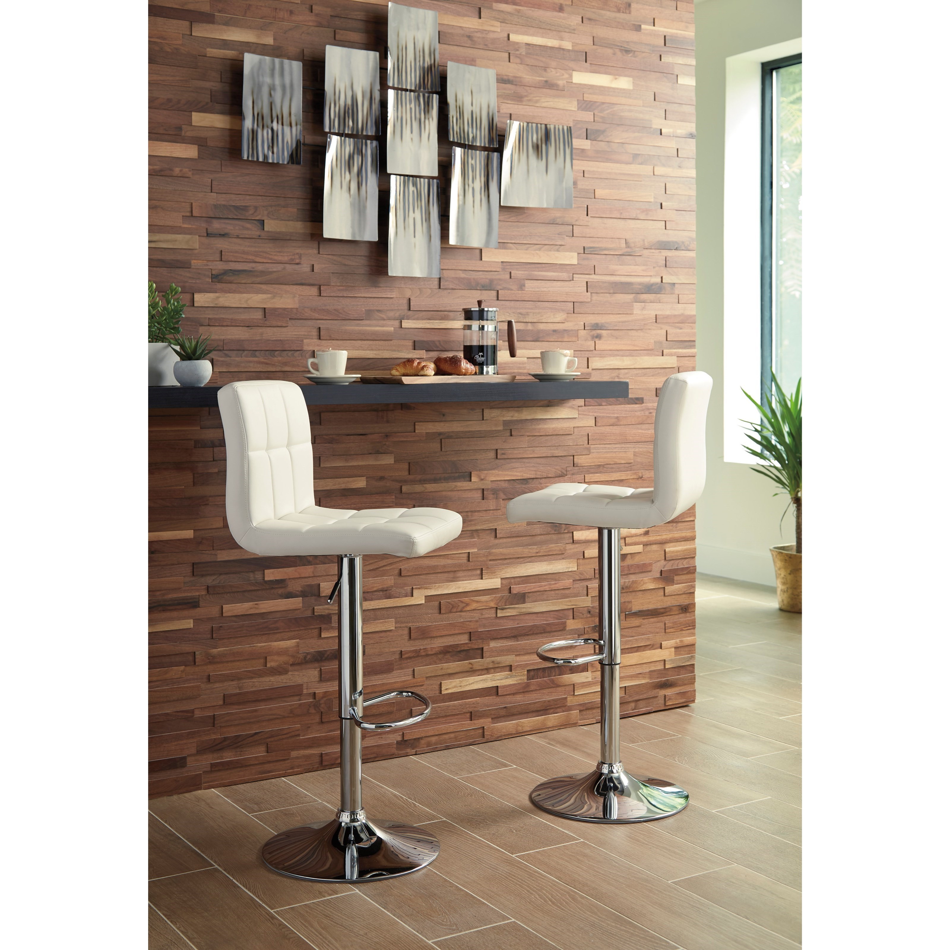 Bellatier Tall Upholstered Swivel Barstool